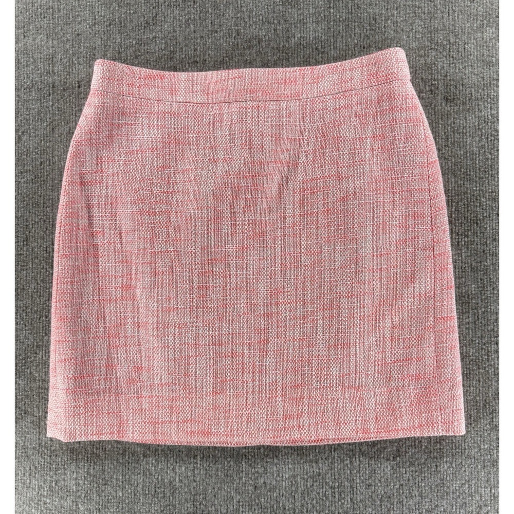 J.Crew Womens Size 0 Pink Tweed Mini Skirt Textured Lined Career Preppy